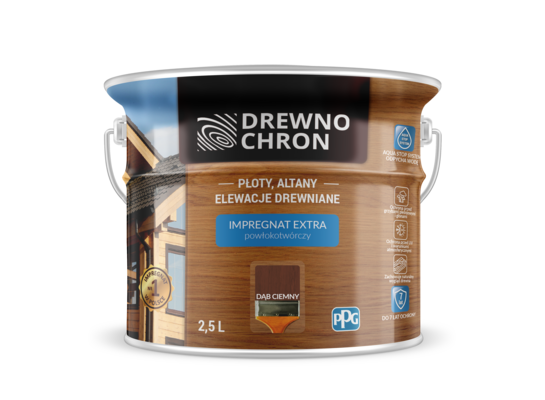 Impregnat EXTRA powłokotwórczy dąb ciemny 2,5 l