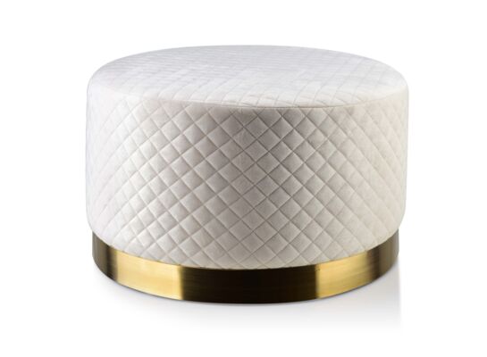 Pufa LILY 50 x 30 cm biały