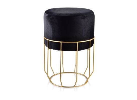 Stołek CHARLES 30 x 43 cm czarny