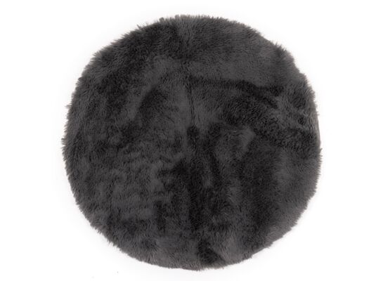 Dywan Vicuna 80 cm koło ciemny szary