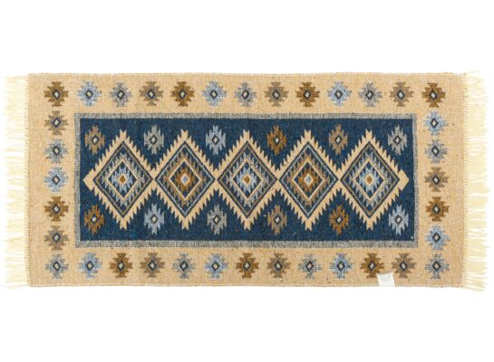 Dywan Kilim 60 x 120 cm niebieski