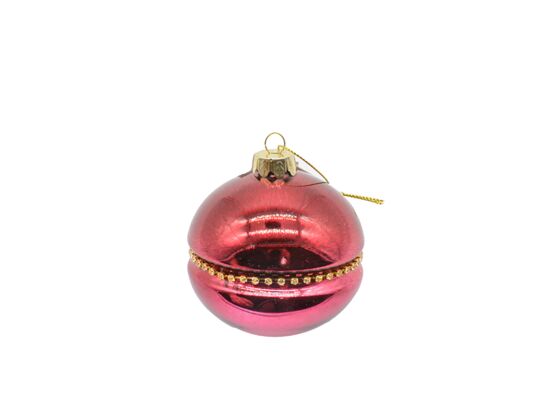 Bombka szklana czerwona 8 cm