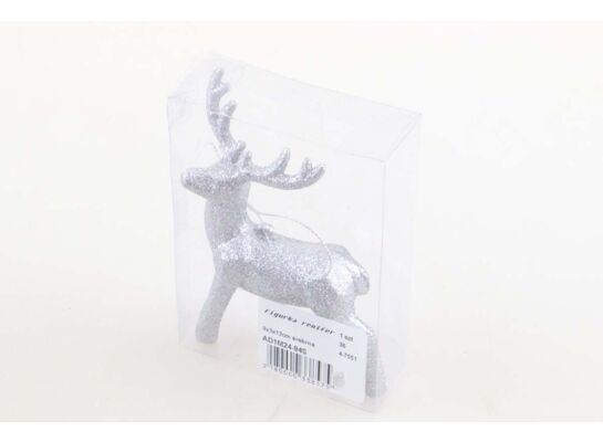 Figurka brokatowa renifer 9 x 3 x 13 cm mix
