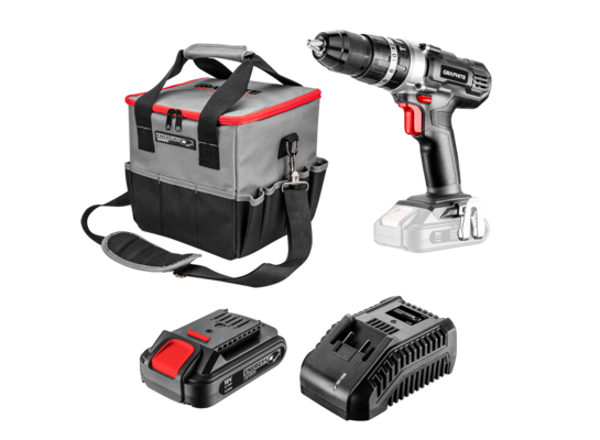 Zestaw E+ wiertarko-wkrętarka, torba, ładowarka, akumulator GRAPHITE