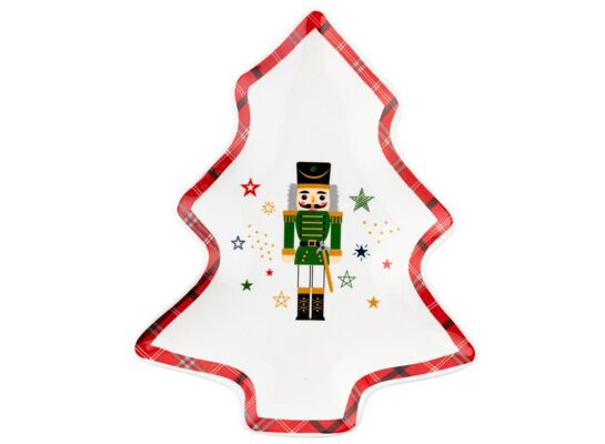 Talerz choinka Christmas Nutcracker 25 x 17,5 cm
