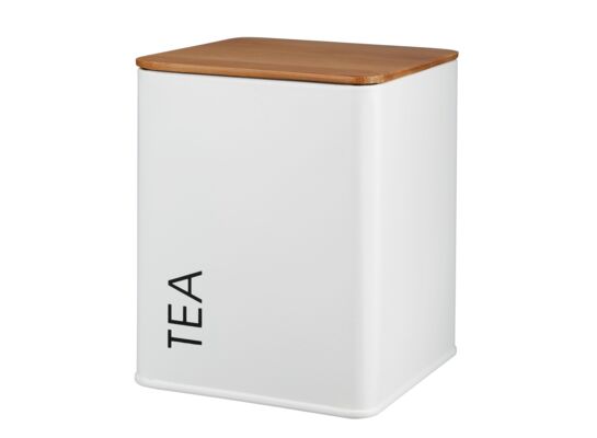 Pojemnik metalowy kwadratowy ALCANO TEA biały