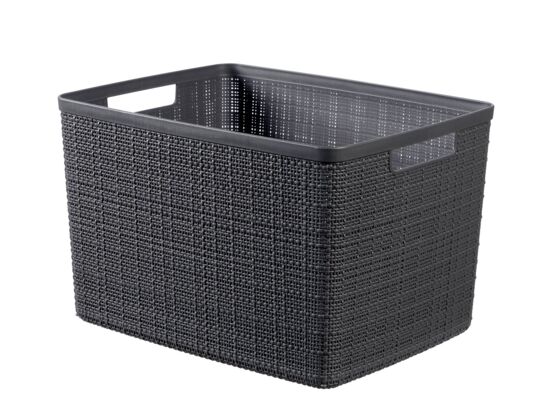 Koszyk prostokątny JUTE 20 l szary ciemny