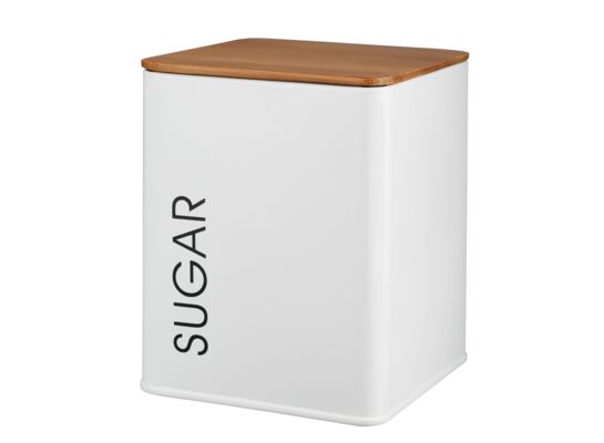 Pojemnik metalowy kwadratowy ALCANO SUGAR biały