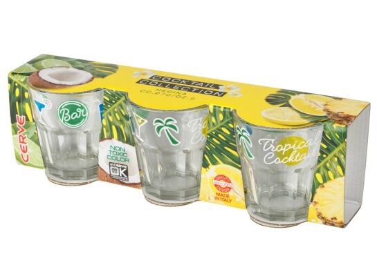 Szklanka niska TROPIC 296 ml 3 sztuki