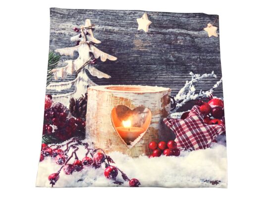 Poduszka świąteczna kominek 45 x 45 cm