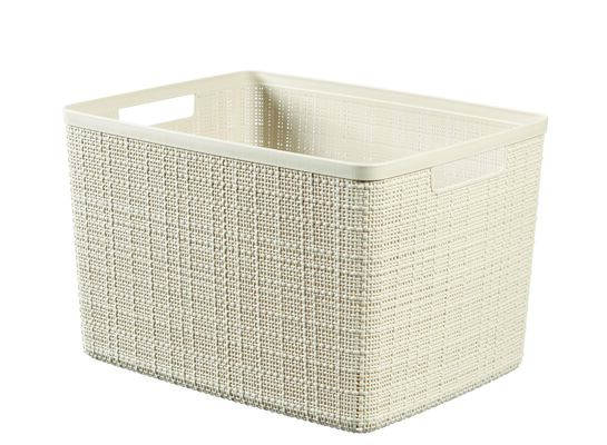 Koszyk prostokątny JUTE 20 l krem
