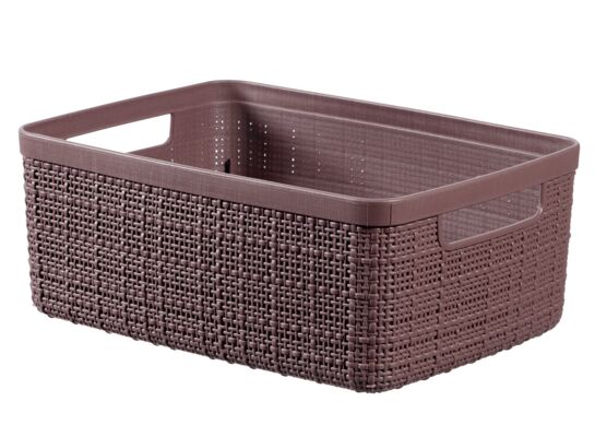 Koszyk prostokątny JUTE 5 l brąz/fiolet