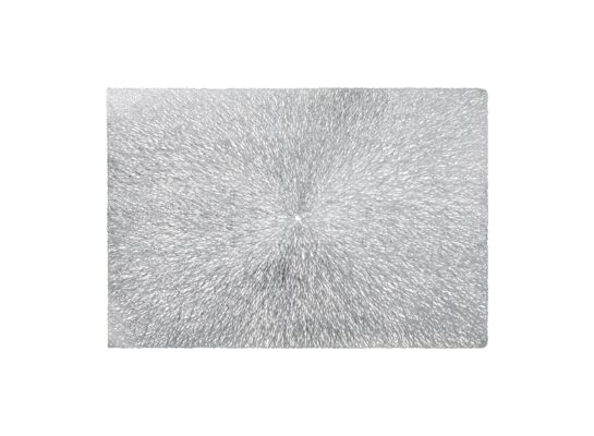 Mata stołowa prostokątna PVC AM-GLAMOUR 30 x 45 cm srebrna
