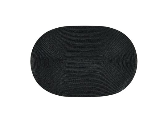 Mata stołowa owalna AM-HAWAI 30 x 45 cm czarna