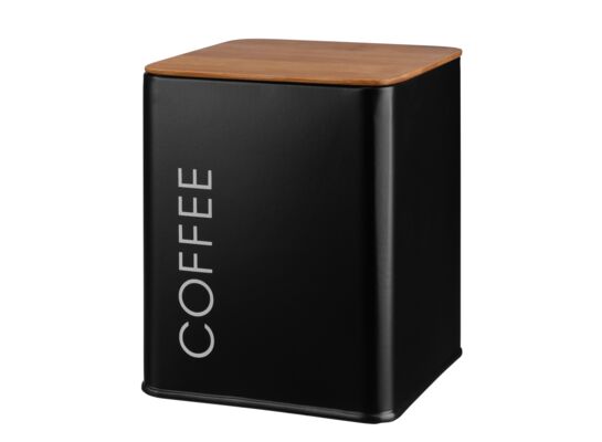 Pojemnik metalowy kwadratowy ALCANO COFFEE czarny