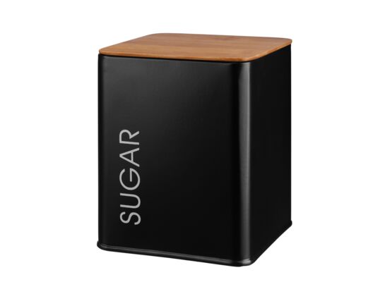 Pojemnik metalowy kwadratowy ALCANO SUGAR czarny