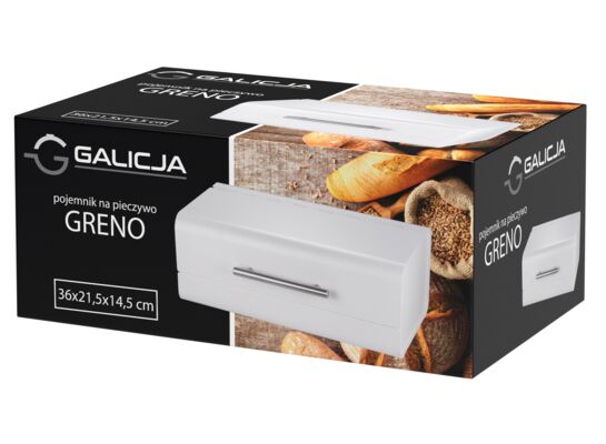 Pojemnik na pieczywo GRENO biały