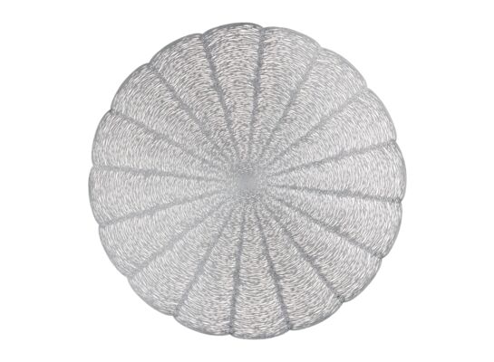 Mata stołowa okrągła PVC AM-GLAMOUR 38 cm srebr
