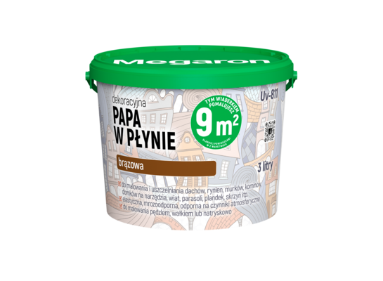 Papa dekoracyjna w płynie Megaron Uv-811 3 l brązowa