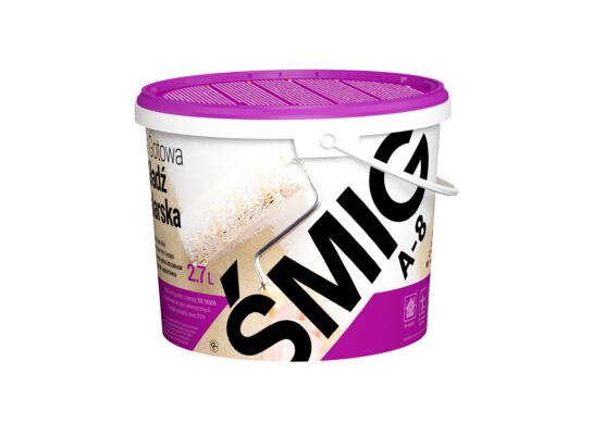 Biała gotowa gładź malarska ŚMIG A-8 4 kg