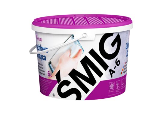 Biała gotowa gładź szpachlowa szybkoschnąca ŚMIG A-6 10 kg