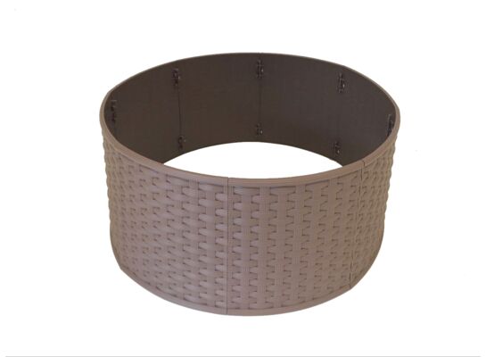 Osłona choinki plastic rattan brązowa