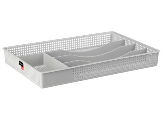 Wkład do szuflad ażurowy szary