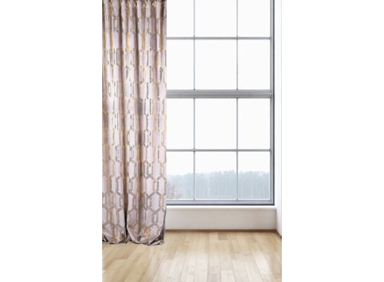 Zasłona Royal Chic Gold 140 x 270 cm szaro-złoty