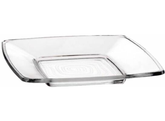Talerz szklany kwadratowy mały 17 cm