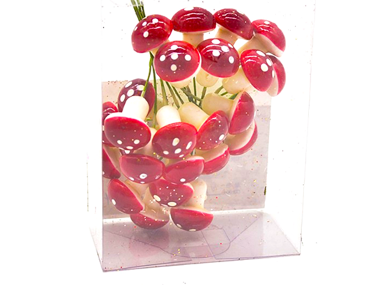 Dekoracja grzybki na druciku