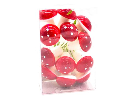 Dekoracja grzybki na druciku