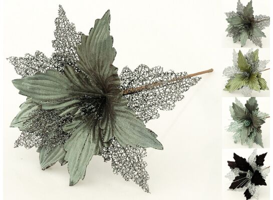 Poinsecja na piku 30 cm mix