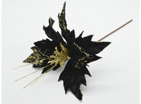 Poinsecja na piku 41 cm czarno-złoty