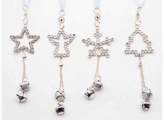 Zawieszka metalowa z dzwoneczkami 16 cm