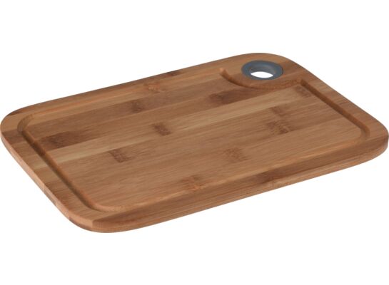 Deska do krojenia bambusowa 30 x 20 x 1 cm z silikonowym pierścieniem