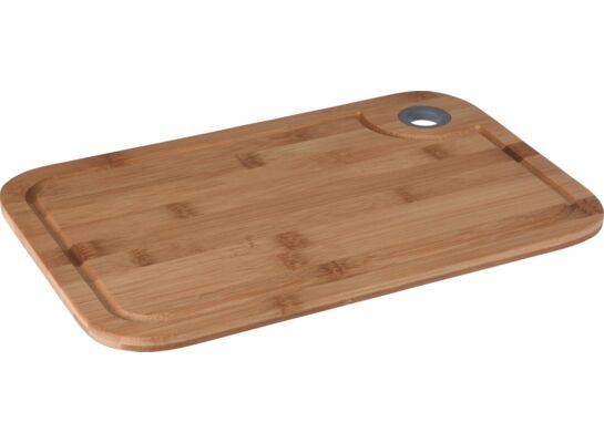 Deska do krojenia bambusowa 36 x 23 x 1 cm z silikonowym pierścieniem