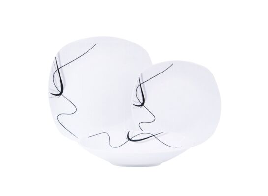 Komplet obiadowy 18 elementów 26,5/23/20 kwadratowy SELINA