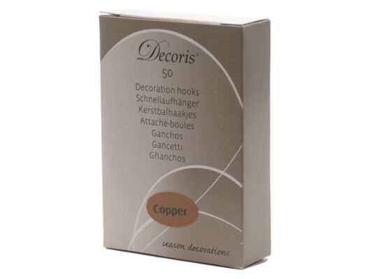 Zawieszki do bombek 50 szt. miedź
