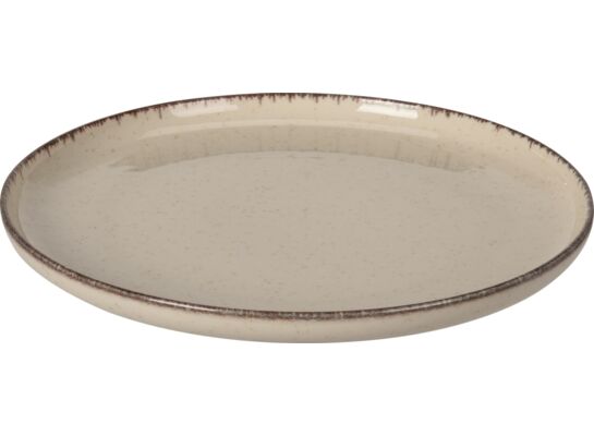 Talerz porcelanowy 24 x 2,5 cm beżowy
