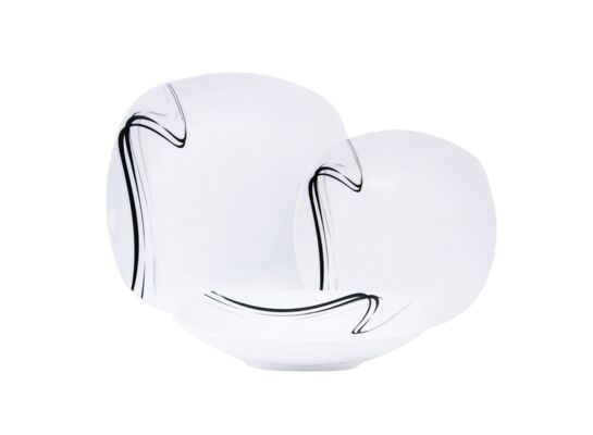 Komplet obiadowy 18 elementów 26,5/23/20 kwadratowy LILA