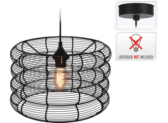 Lampa wisząca 34,5 x 23 cm czarna