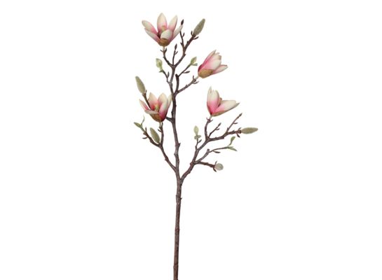 Sztuczny kwiat magnolia jasny róż 59 cm jasnoróżowa