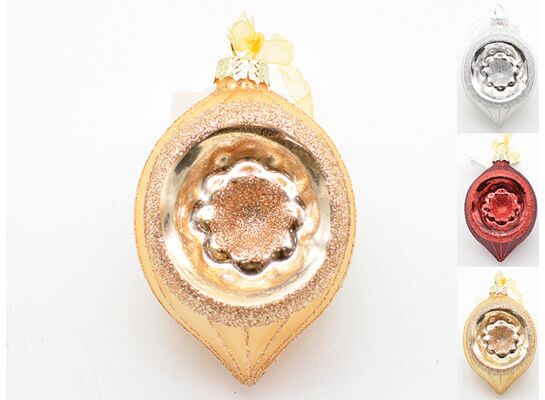 Bombka szklana mix 6,5 x 4,5 x 10 cm