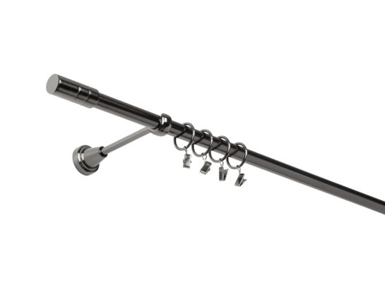 Karnisz pojedynczy 19 mm onyx 200 cm Cylinder żabka