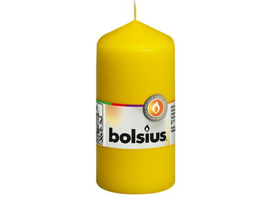 Świeca pieńkowa 12 x 5,8 cm żółty