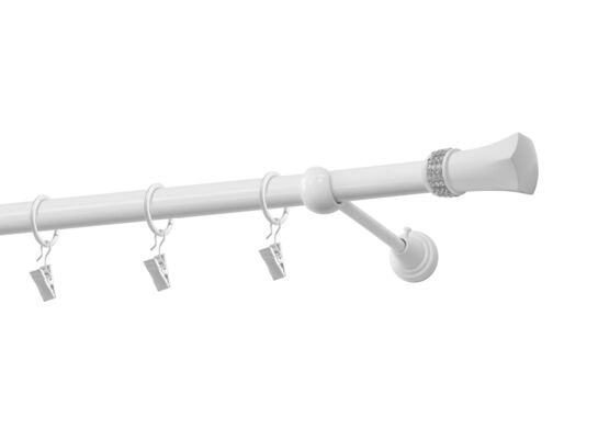 Karnisz pojedynczy 19 mm Diament biały 200 cm