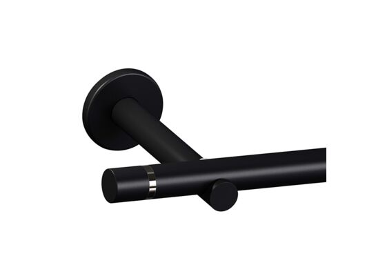 Karnisz pojedynczy Tokyo Easy I 19 mm 160 cm czarny mat