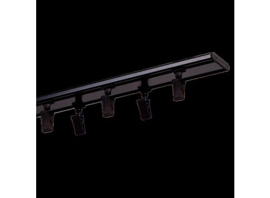 Szyna aluminiowa slim 2 torowa 200 cm czarna set Z
