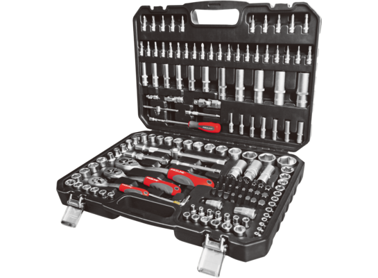 Zestaw nasadek i końcówek 1/4" 3/8" 1/2" 150 sztuk CRV PROLINE