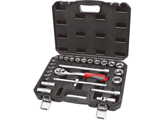 Zestaw nasadek i końcówek 1/2" 25 sztuk CRV PROLINE